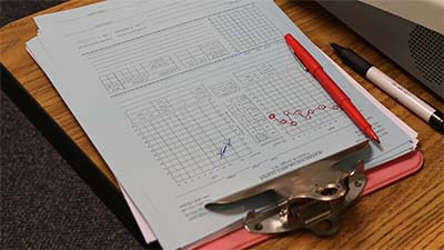 Hearing test chart.